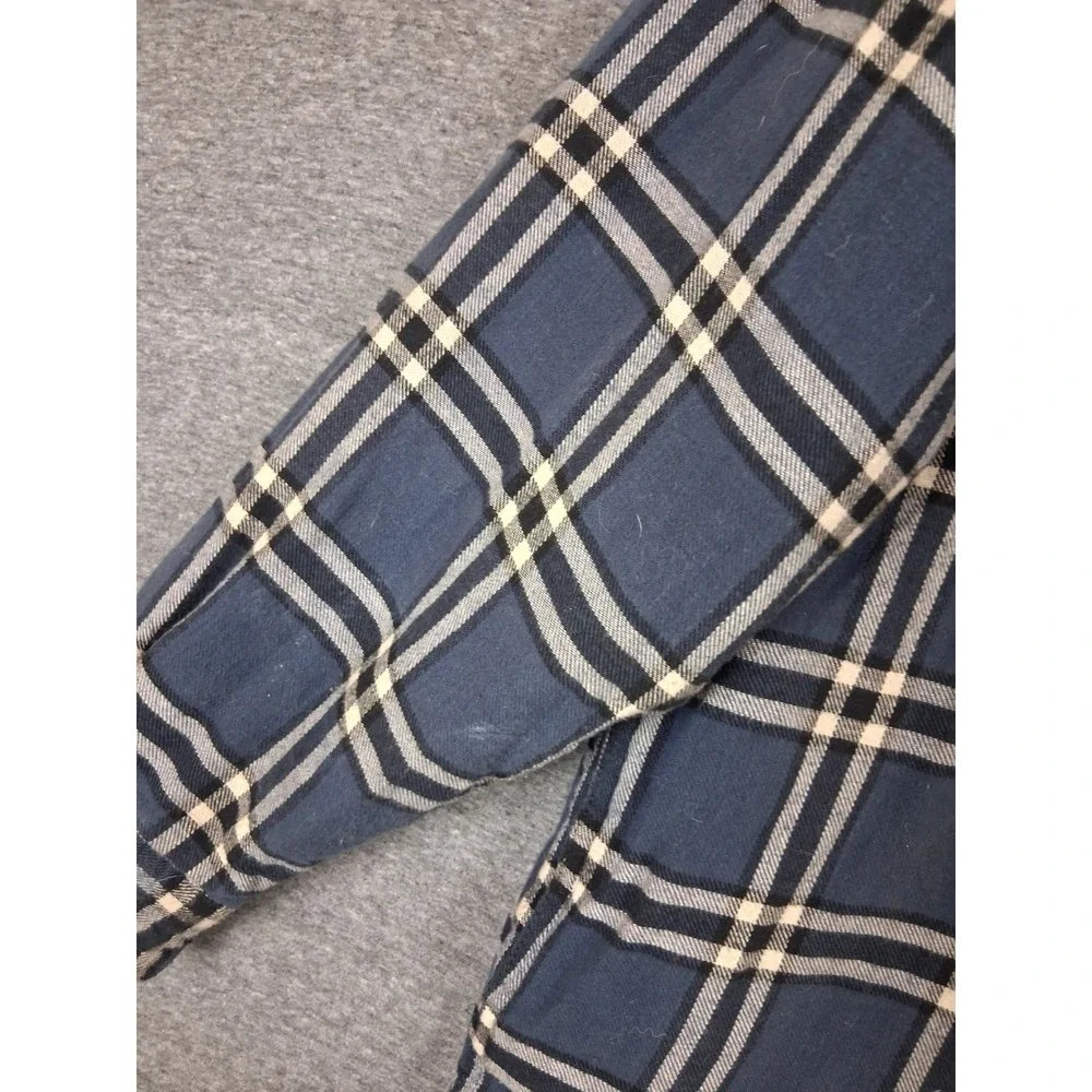 Wrangler Mens Jacket M Blue Plaid Quilted Lined Shacket Chore‎ Flaw Casual Work